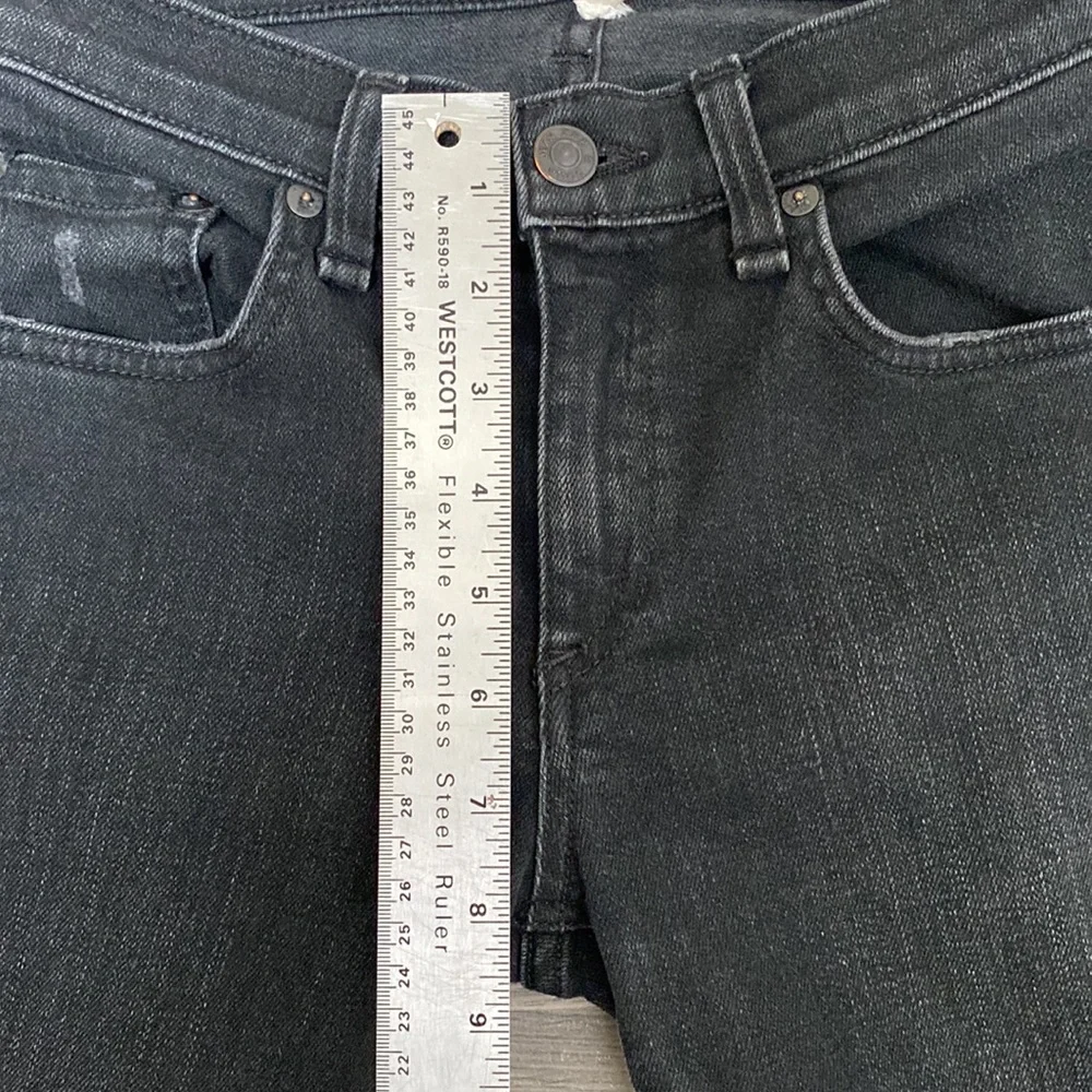 rag & bone Black High-Rise Distressed Skinny Jeans - Picture 6 of 16